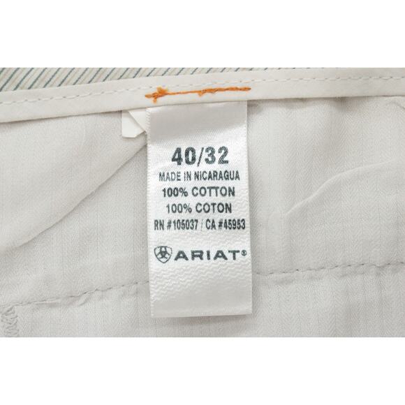 Ariat M2 Performance Pants Mens 40x31 Beige Relaxed Khaki Boot Cut Pants Cowboy - Picture 9 of 11